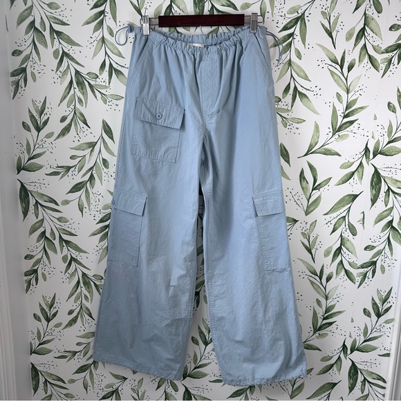 PacSun Parachute Cargo Pants. Light Blue. Medium. - Picture 1 of 10